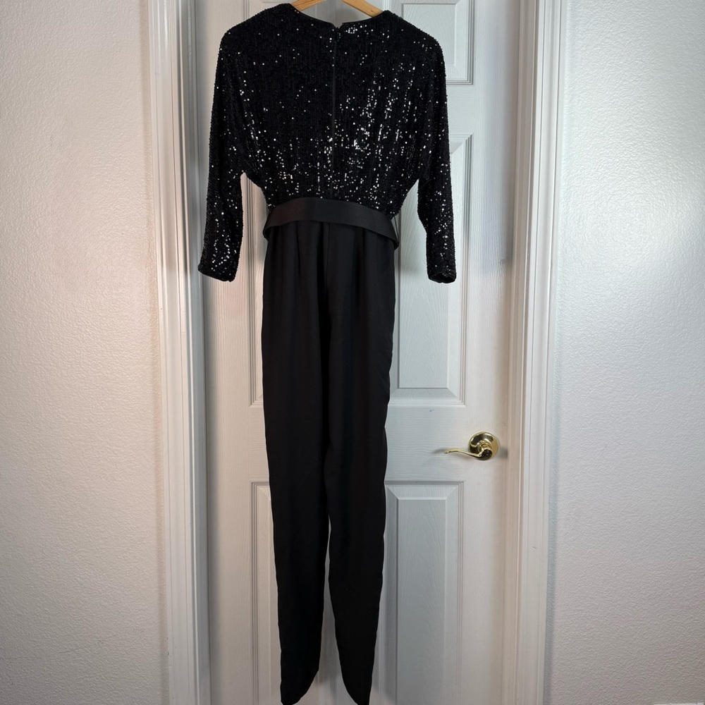 Eliza J Black Sequin Jumpsuit - Picture 8 of 10